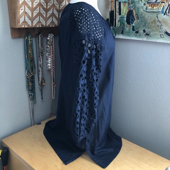 J. Crew Organic Eyelet Lace Tunic Dress Beach Cover Up - Picture 7 of 11